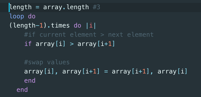 How to Bubble Sort in Ruby. So the first week of Flatiron was… | by ...