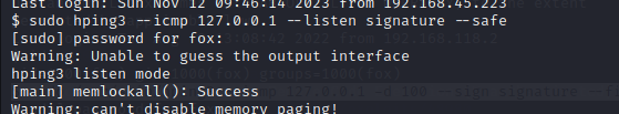 hping3 listner