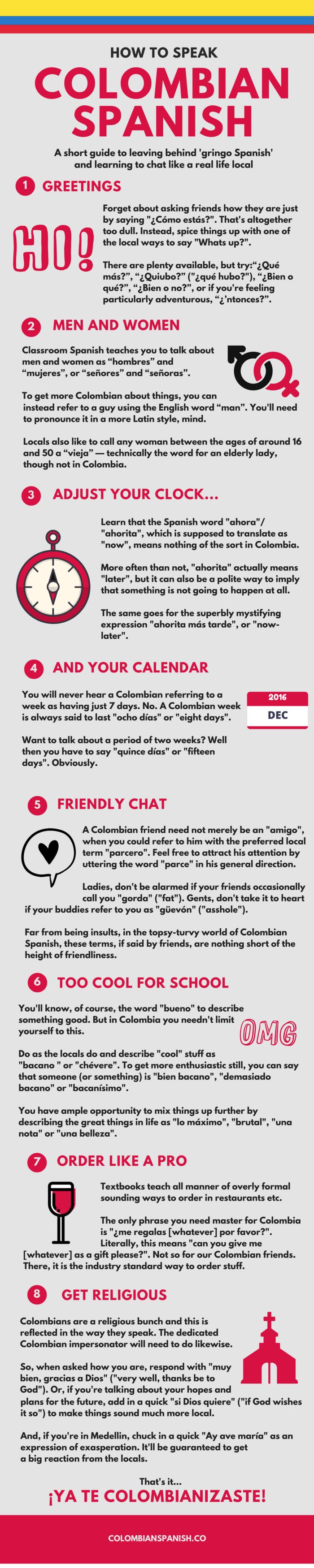 How to Speak Colombian Spanish: An Infographic | by Peter Low | Medium