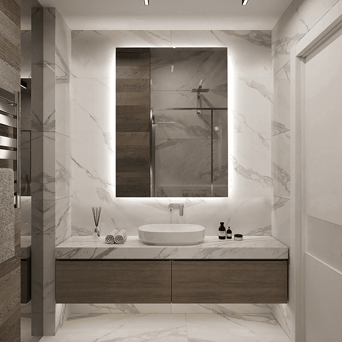 How to Hang a Frameless Mirror on the Wall by Mar