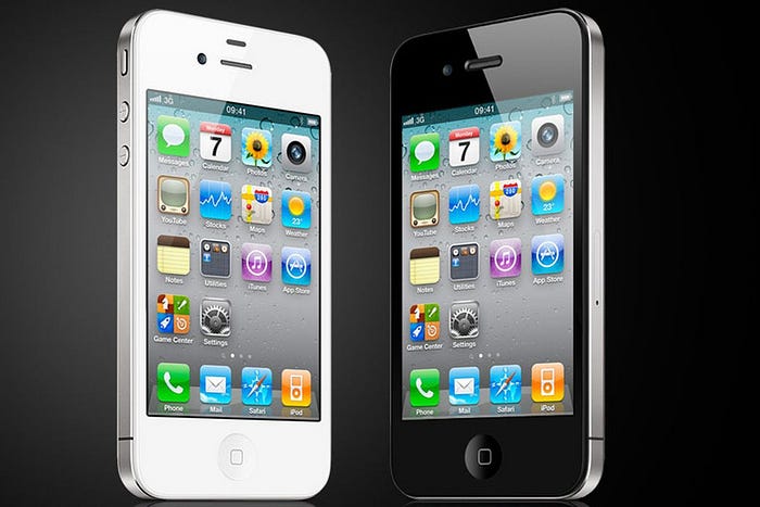 Two iPhone 4s side by side.