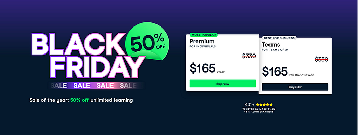 Datacamp Black Friday Sale (50% OFF)