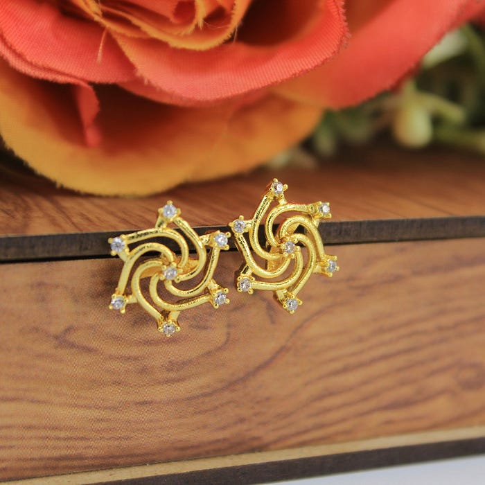 gold earrings design