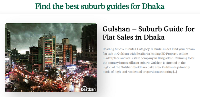 Local Real Estate Tech Startup BestBari Enables Access to Premium Flat Sales in Dhaka Local tech startup BestBari offers an online property portal to enable access to buy flats in Dhaka.