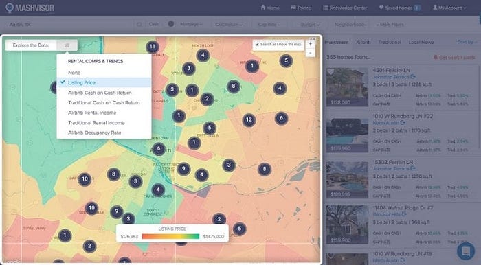 Mashvisor’s Heatmap