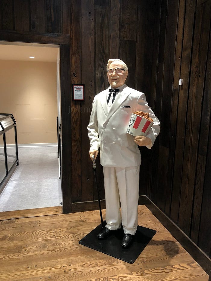 Colonel Sanders statue at KFC museum