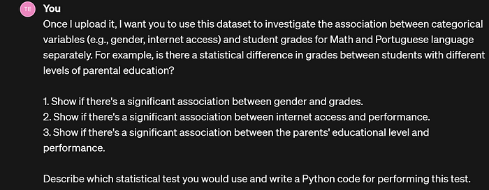 Chatgpt no comprende el proyecto de ciencia de datos