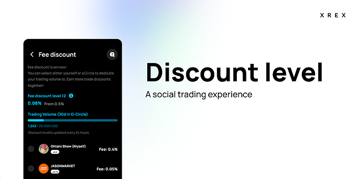 XREX Circles: Trade Together, and Earn Money — discount level