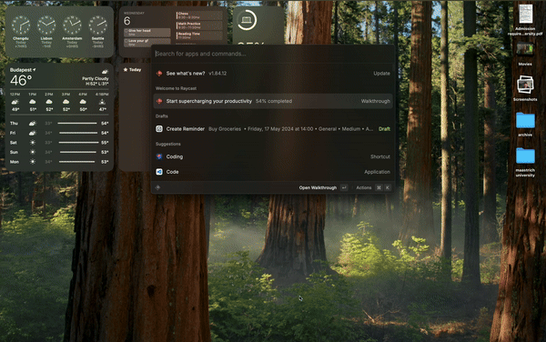 Authors gif showcasing shortcuts