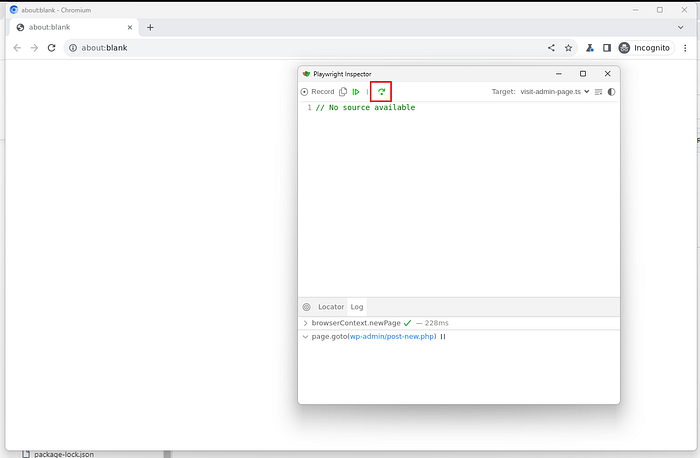 Debugging the test