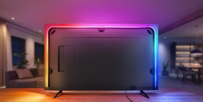Luces LED  Philips Hue Play Gradient Lightstrip, Tira LED para TV de 55,  6500 K, Luz blanca y color