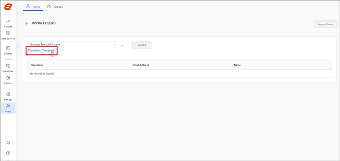 Click Download Template