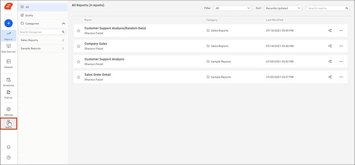Click Users in the Left Navigation Bar