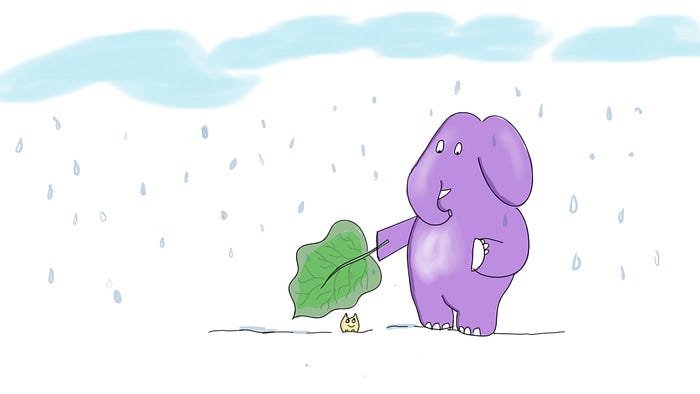 kindness elephant and ant image