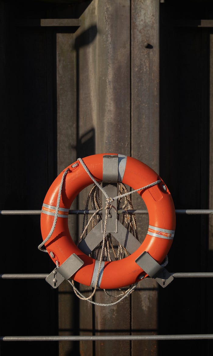 An emergency life boat.