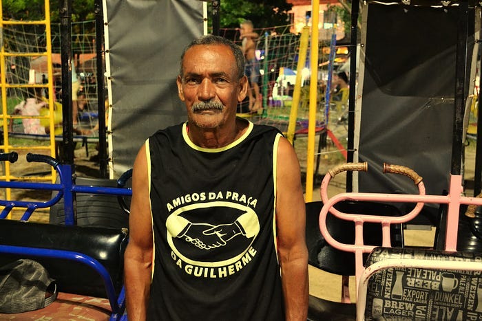 Seu Paulo, de 65 anos. / Foto: Larissa Gralha