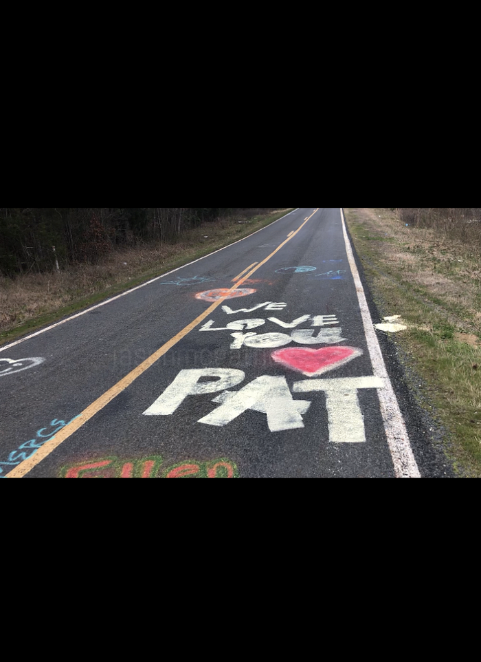 graffiti on a country road