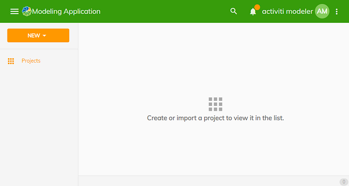 Screenshot of Activity modeler