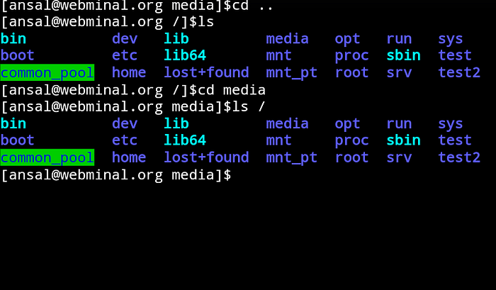 To show home directory