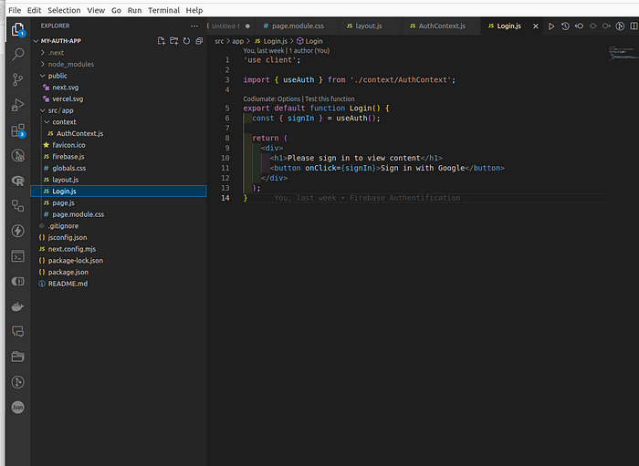 Build the Login Component