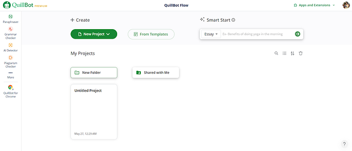 a screenshot of the dashboard of a website
