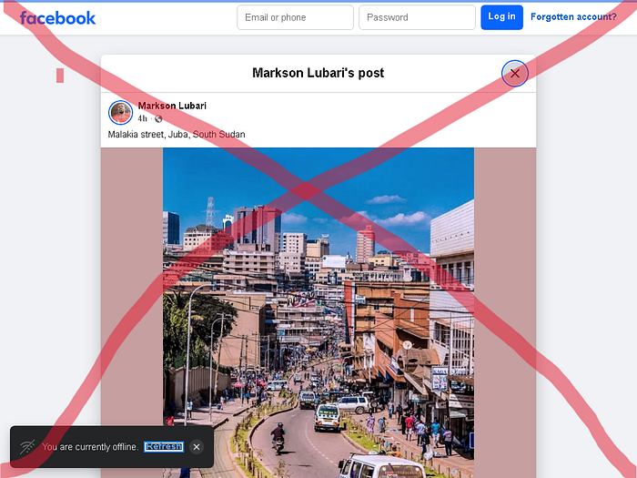 Screenshot of the photo shared by the Facebook user