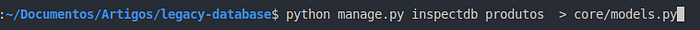 Comando inspectdb
