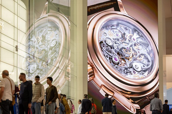 Luxury watch brand display installation Watches And Wonders Geneva