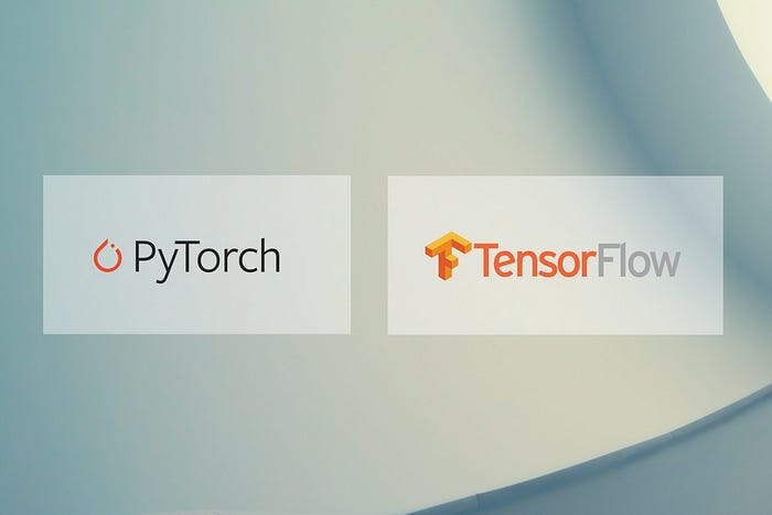 PyTorch and TensorFlow logos