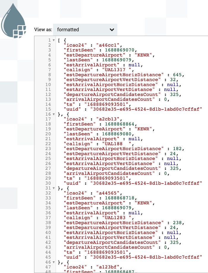 Provenance Data from our JSON Rows