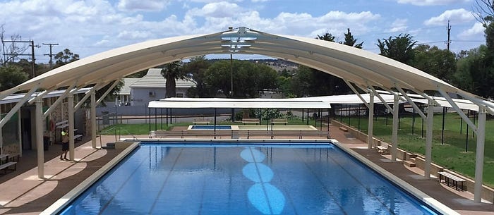 swimming pool tensile structure manufacturers