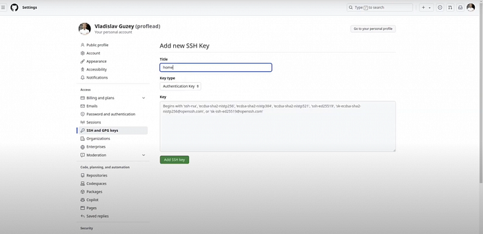 Set Up SSH for Authentication (Optional)