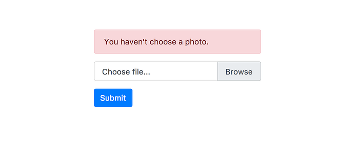 Custom error message