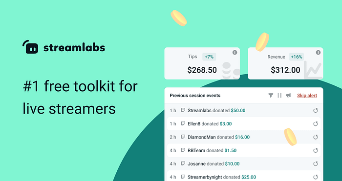 Streamlabs tipping page