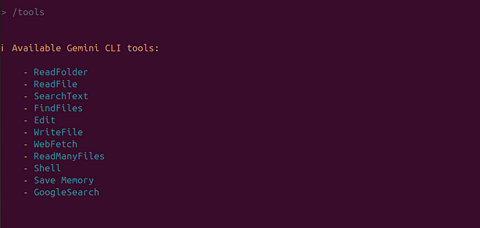 Using Built-in Tools