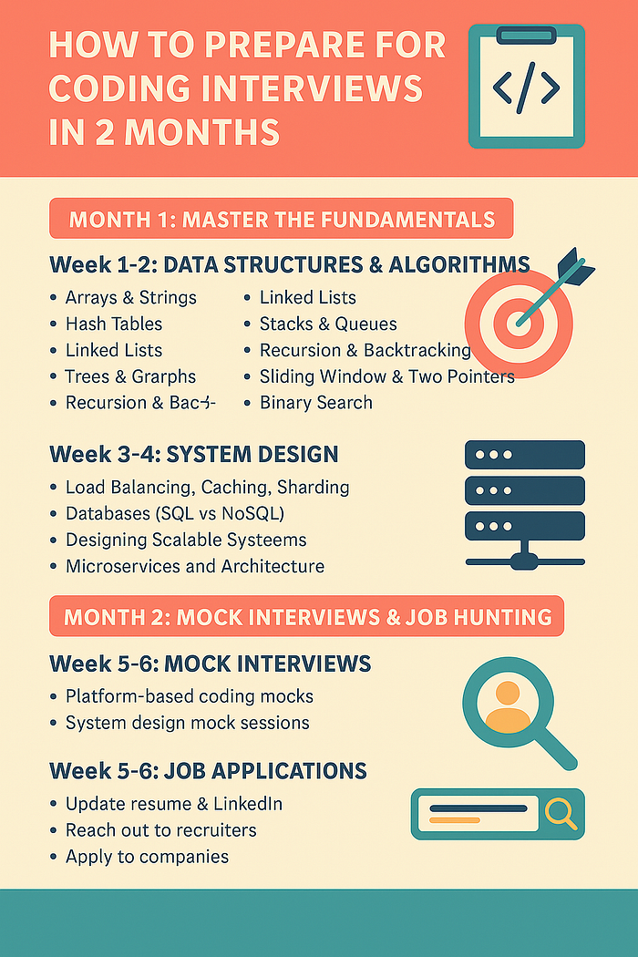 How to prepare for Coding Interviews in 2 months