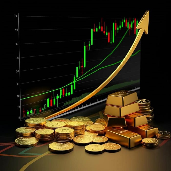 Gold price chart and gold jewelry highlighting gold price volatility and its impact on the jewelry industry in 2026