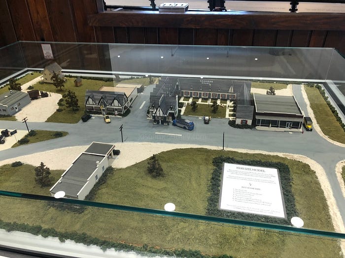 small scale model of original KFC location
