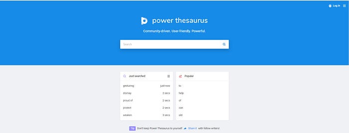 power thesaurus