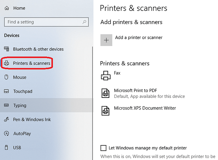 Printers and Scanners