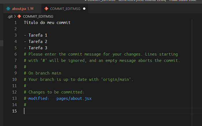 Editing Git Messages