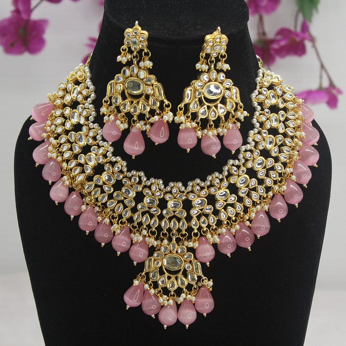bridal necklace and earrings set