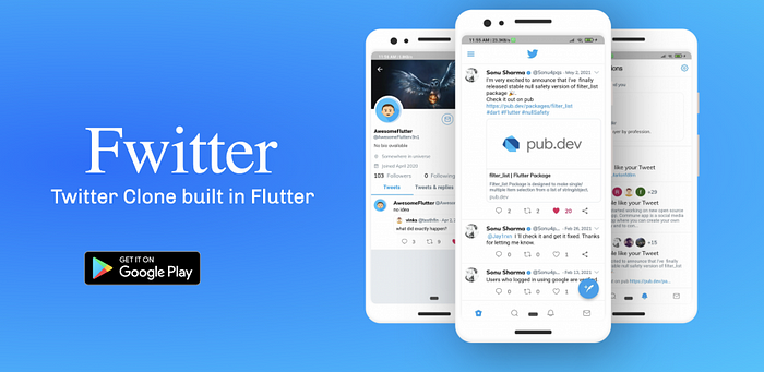 Fwitter - Twitter clone in flutter