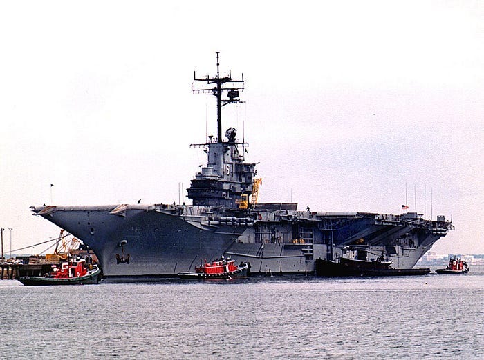 USS Lexington in Pensacola By Adrien Lamarre, U.S. Army Corps of Engineers — U.S. Army Corps of Engineers Digital Visual LibraryImage page image description page digital Visual Library home page, Public Domain, https://commons.wikimedia.org/w/index.php?curid=2016294