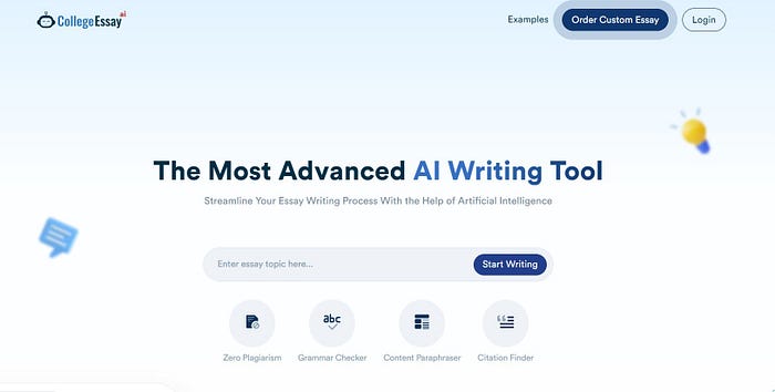 CollegeEssay.org AI Essay Writer