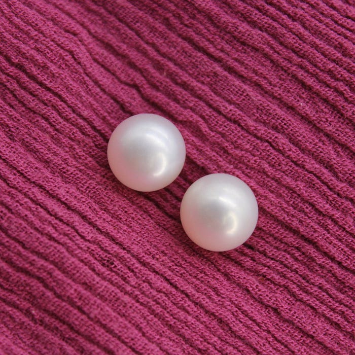 pearl stud earrings