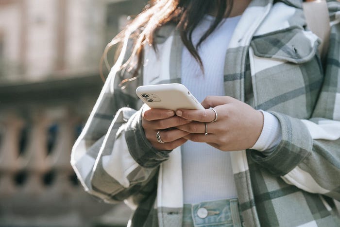 Girl using her phone