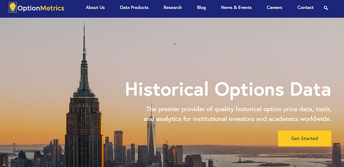 OptionMetrics Financial Data