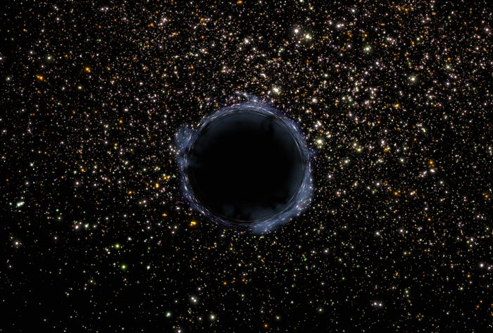 Artist's View of a Black Hole in a Globular Cluster Credits NASA and G. Bacon (STScI)