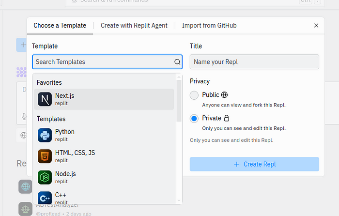 Create Repl